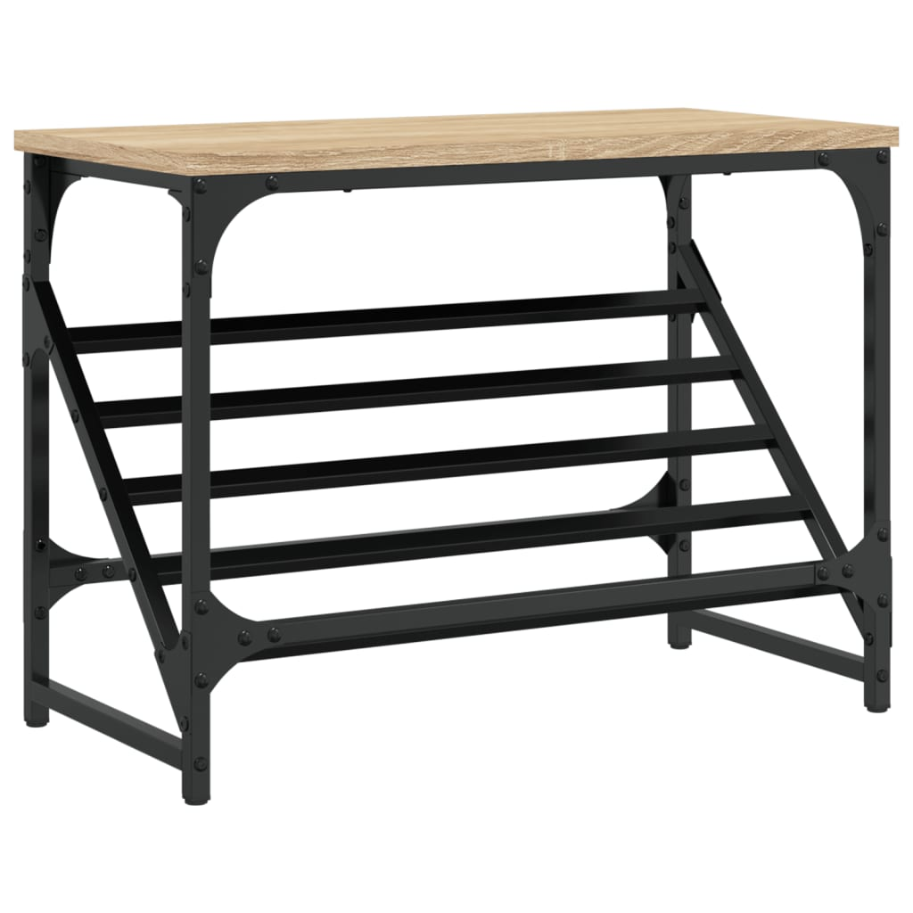 sonoma tölgy színű műfa cipőtartó 60x30x45 cm (833414)