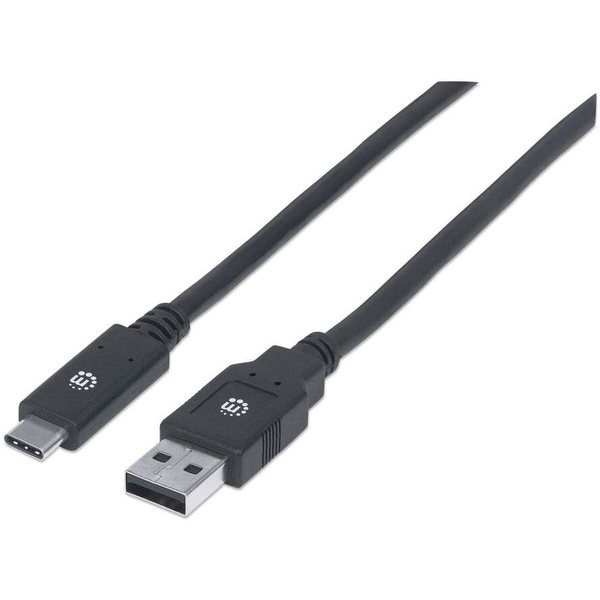 Manhattan 354974 USB-kabel USB 3.2 Gen 1 (3.1 Gen 1) 2 m USB C USB A Sort