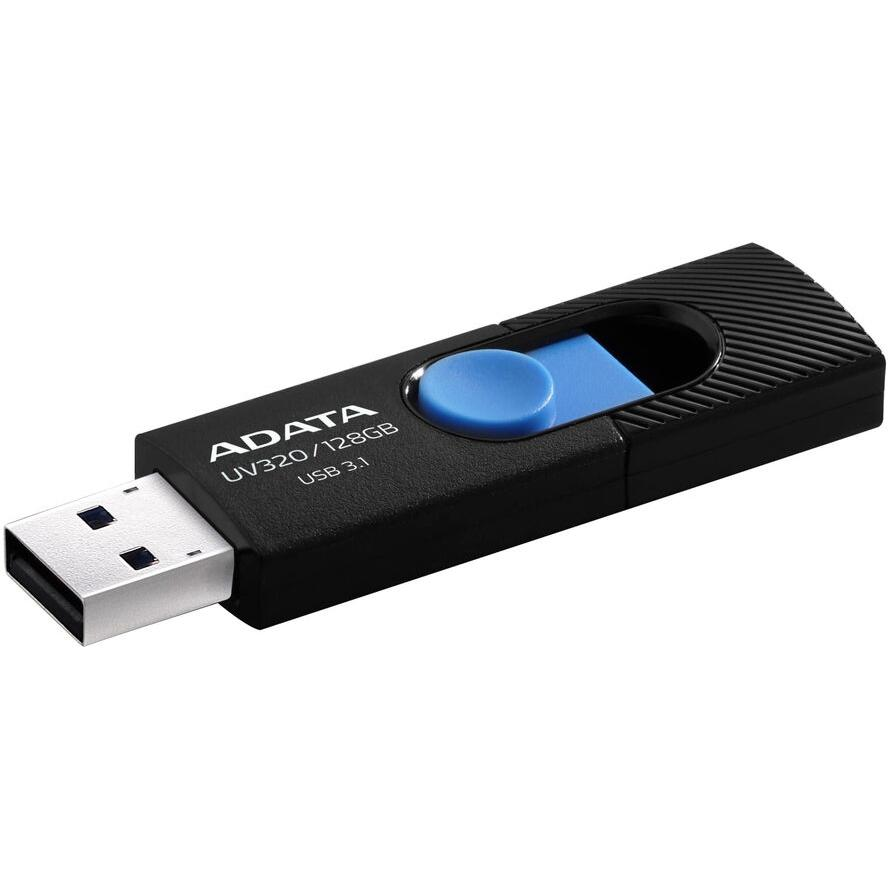 ADATA UV320 USB flash meghajtó 128 GB USB A típus 3.2 Gen 1 (3.1 Gen 1) Fekete, Kék (AUV320-128G-RBKBL)