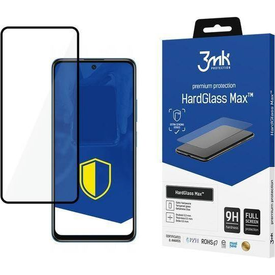3mk HARD GLASS MAX képernyővédő üveg (3D, tokbarát, extra karcálló, 0,3mm, 9H) FEKETE Xiaomi Redmi Note 11T 5G / Redmi Note 11 5G / Poco M4 Pro 5G (GP-127663)