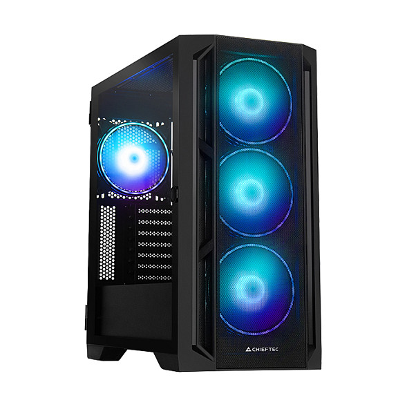 Chieftec Apex Lumo számítógépház - edzett üveg oldallap, 4 db 140mm-es ARGB PWM ventilátor, ARGB vezérlőközpont