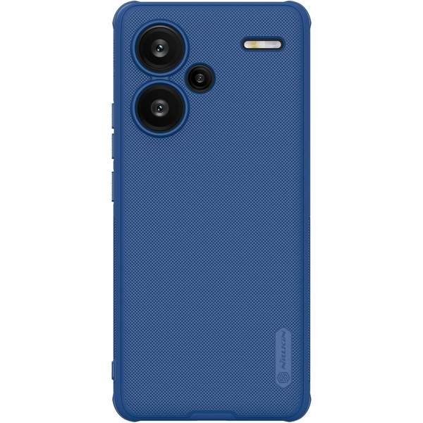 Xiaomi Redmi Note 13 Pro Plus 5G, Műanyag hátlap védőtok, szilikon keret, légpárnás sarok, Nillkin Super Frosted Pro, kék