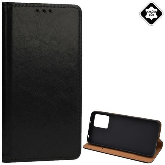 Gigapack Motorola Moto G23 valódi bőr fliptok fekete (GP-138767) (GP-138767)