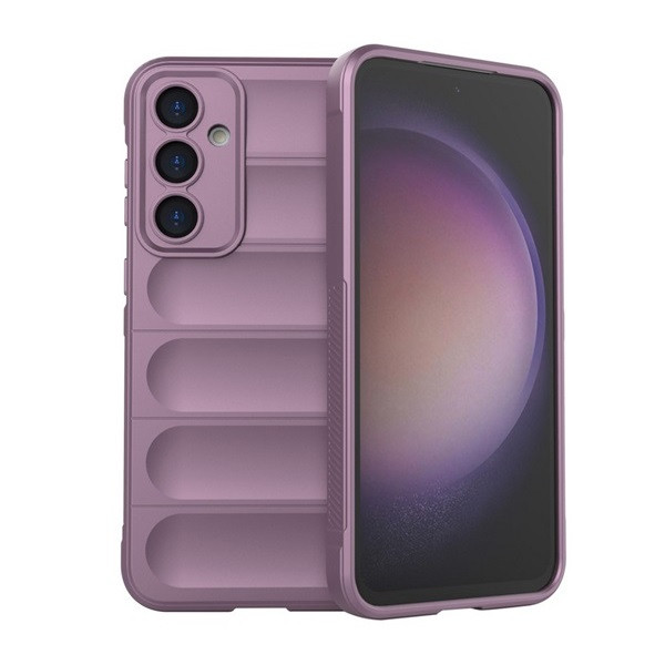 Samsung Galaxy S23 FE SM-S711, Szilikon tok, közepesen ütésálló, 3D minta, lila (G148390)