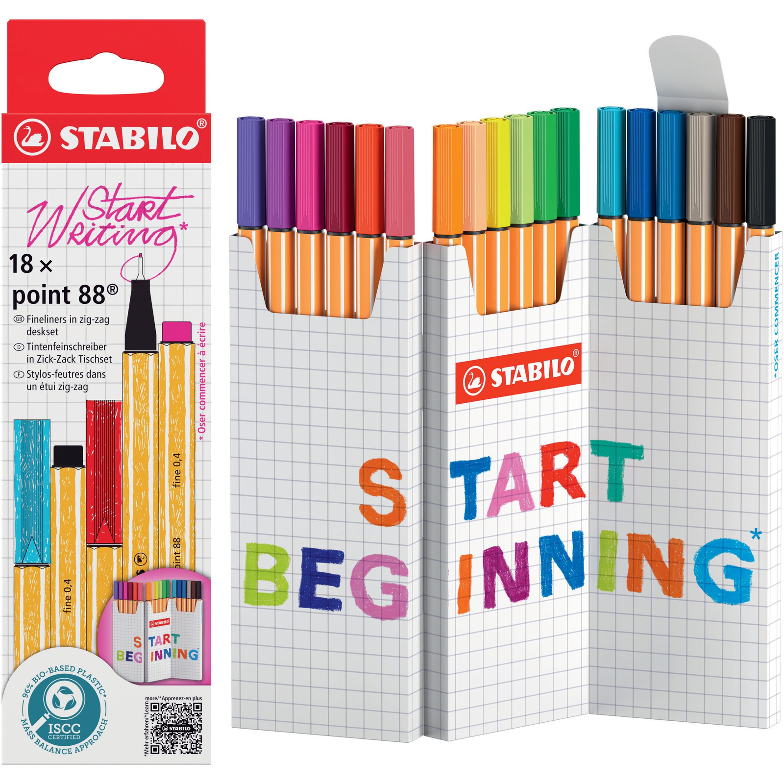 STABILO point 88 Zick-Zack Desk set, 18 szín (4006381616737)