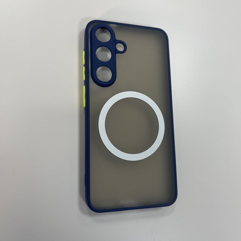 Cellect Samsung Galaxy S25 mágneses műanyag tok kék-zöld (CEL-MATTM-S25-BLG) (CEL-MATTM-S25-BLG)