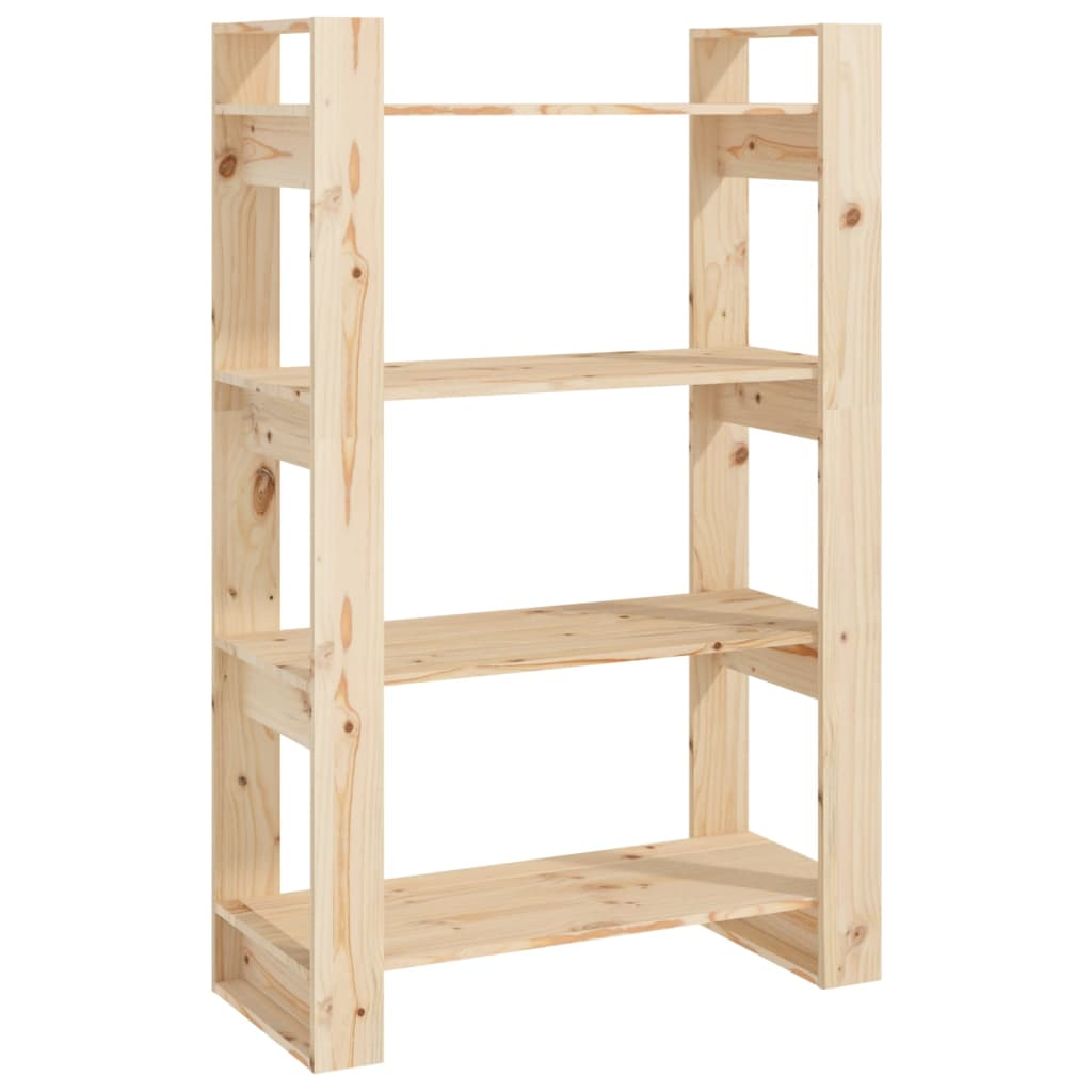 tömör fenyőfa könyvszekrény/térelválasztó 80 x 35 x 125 cm (813904)