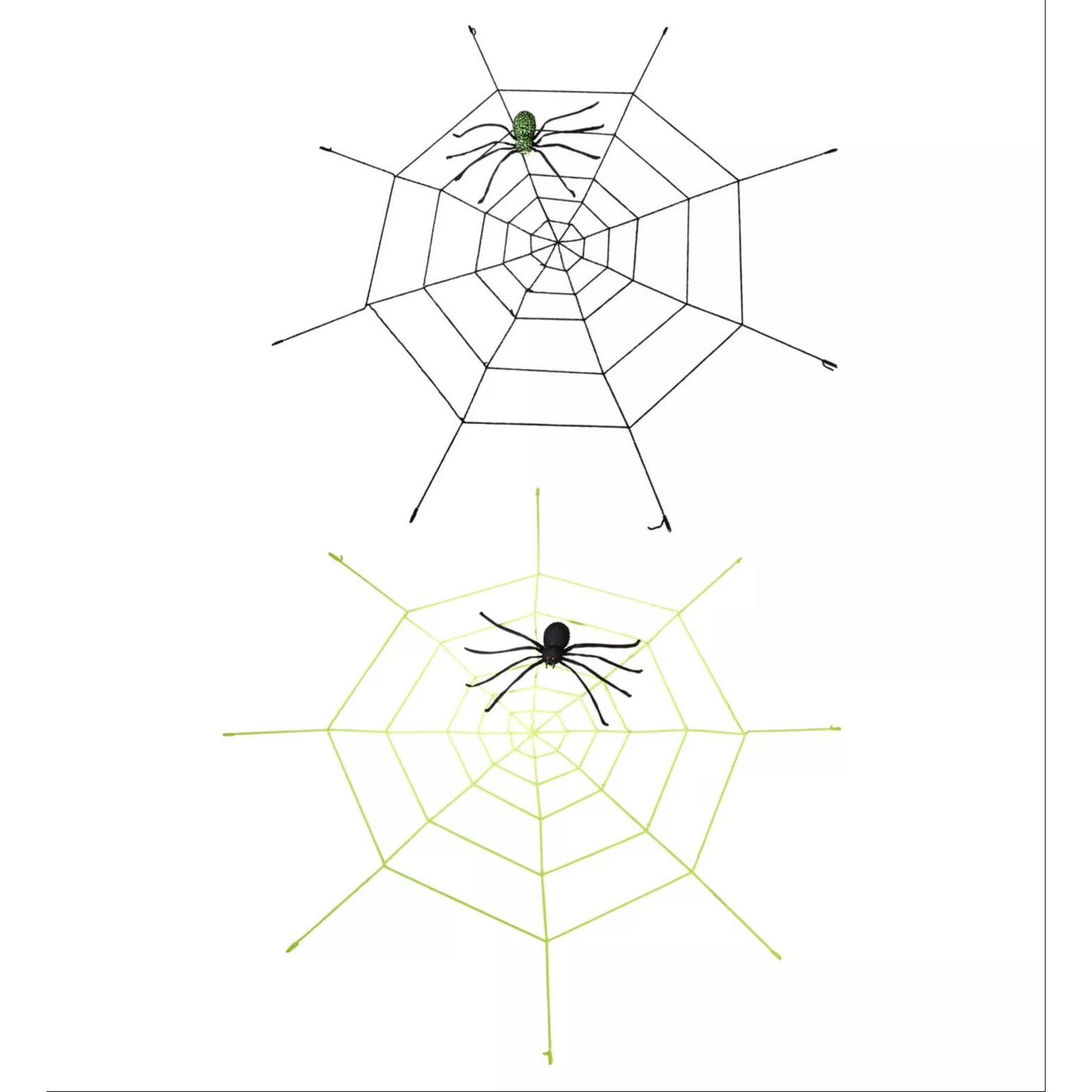 Óriási pókháló világító pókkal Halloween-i dekoráció 220 cm - Többféle (9840R)