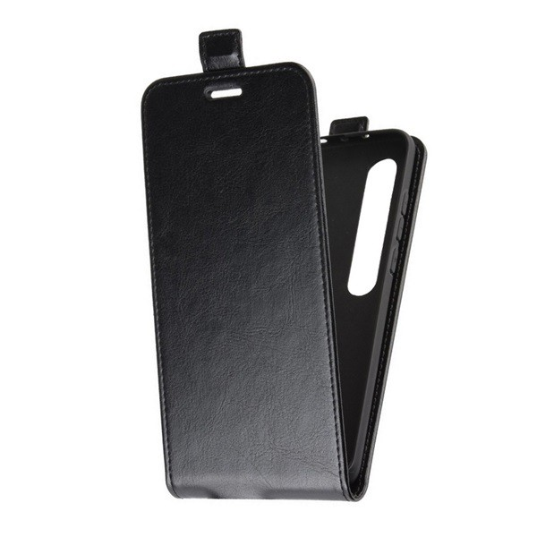 Tok álló, bőr hatású (FLIP, lefelé nyíló, szilikon tartó) FEKETE [Xiaomi MI 10 Pro 5G] (5996457954698)