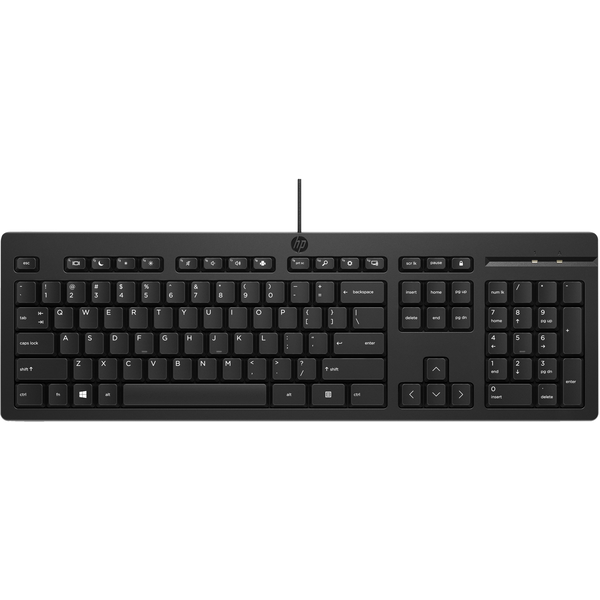 HP 125 USB Wired Keyboard tastatur Sort