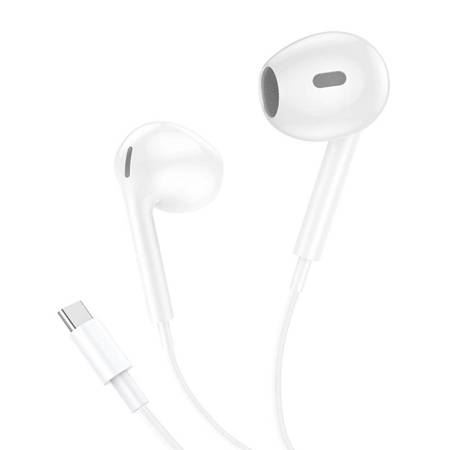 Casti cu fir Foneng T61, USB-C, Alb
