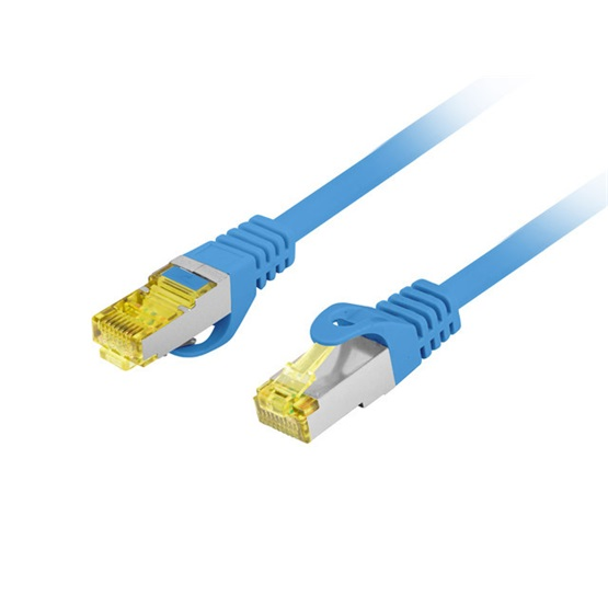 Patchcord Lanberg S/FTP 6a RJ45 / RJ45 0,25 m modrý