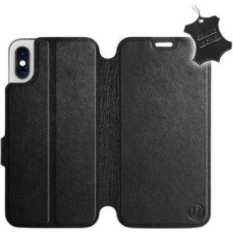 Mobiwear Apple iPhone XS fekete flipes bőr tok