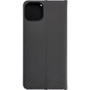 Luna Book Carbon iPhone 15 Plus Fekete Tok