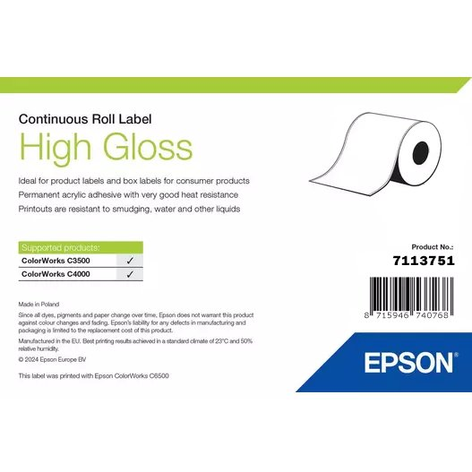 Epson High Gloss Label Selvklæbende printeretiket