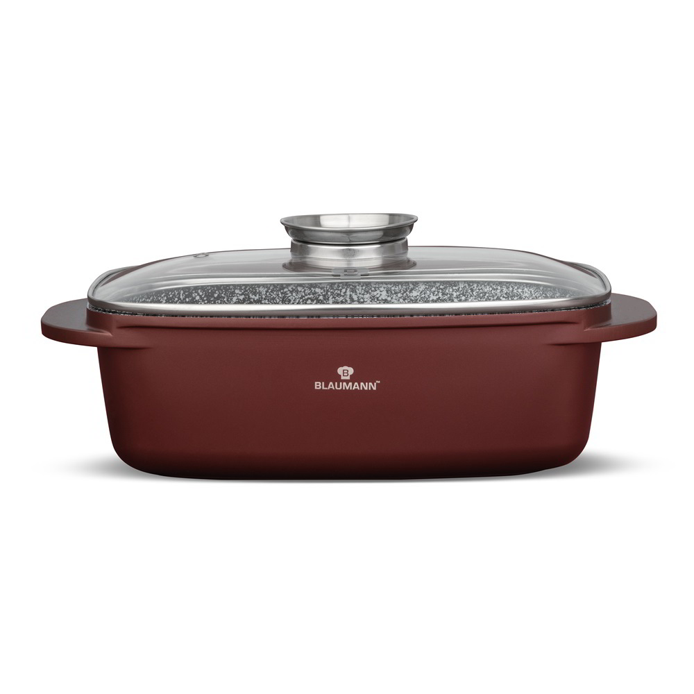 Blaumann BL-4097 Cerastone Aluminium Sütőedény Üveg fedővel 35x21 6L - Bronz (BL-4097)