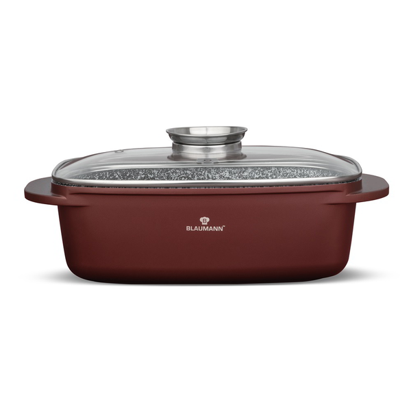 Blaumann BL-4097 Cerastone Aluminium Sütőedény Üveg fedővel 35x21 6L - Bronz