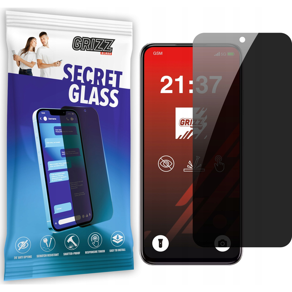  GrizzGlass Szkło prywatyzujące GrizzGlass SecretGlass do Infinix Hot 50i