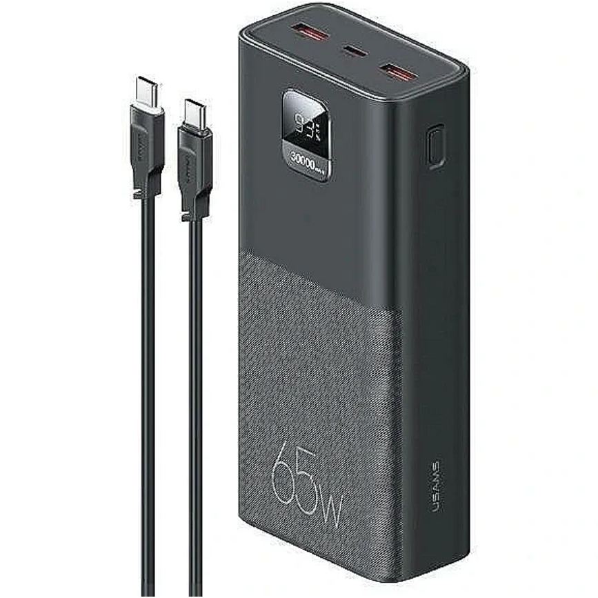 USAMS PB68 Power Bank 30000mAh - Fekete (USA001184)