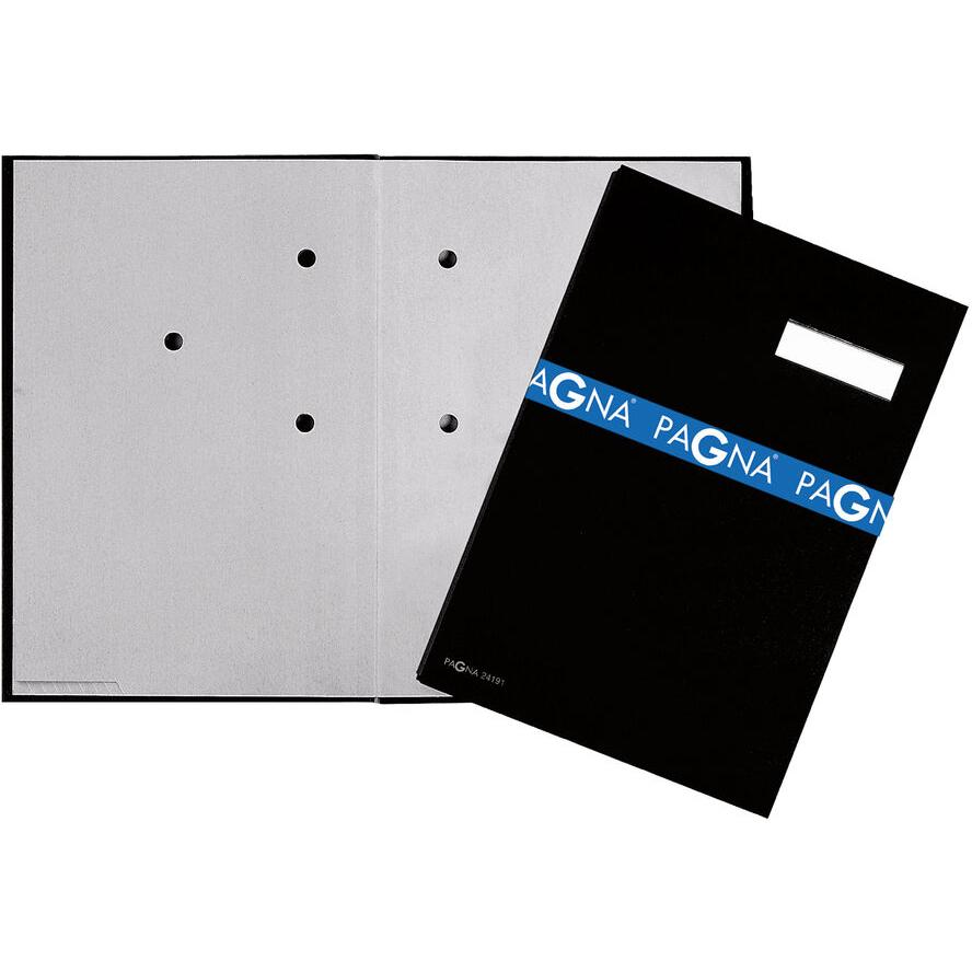 PAGNA Unterschriftsmappe Stoffeinband 20 Fächer schwarz (24191-44) (24191-44)