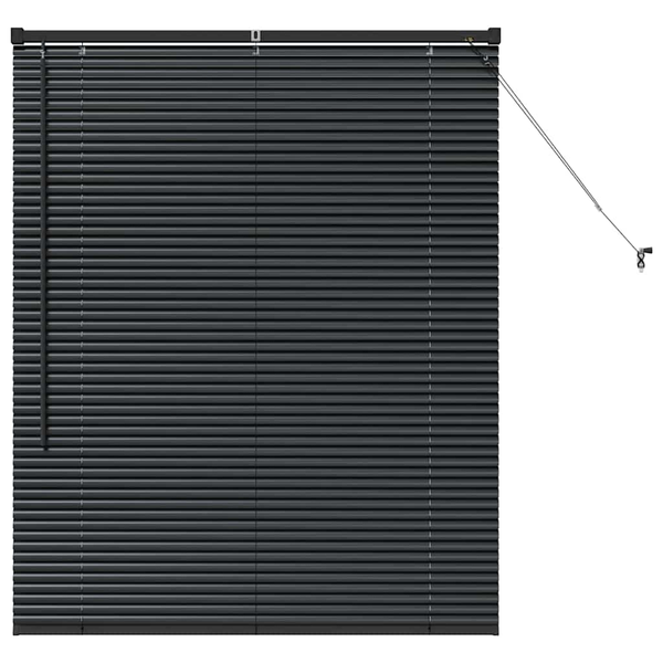 Jaluzea pentru Fereastră cu perdele Altele Manual Negru 105 x 130 cm Aluminiu