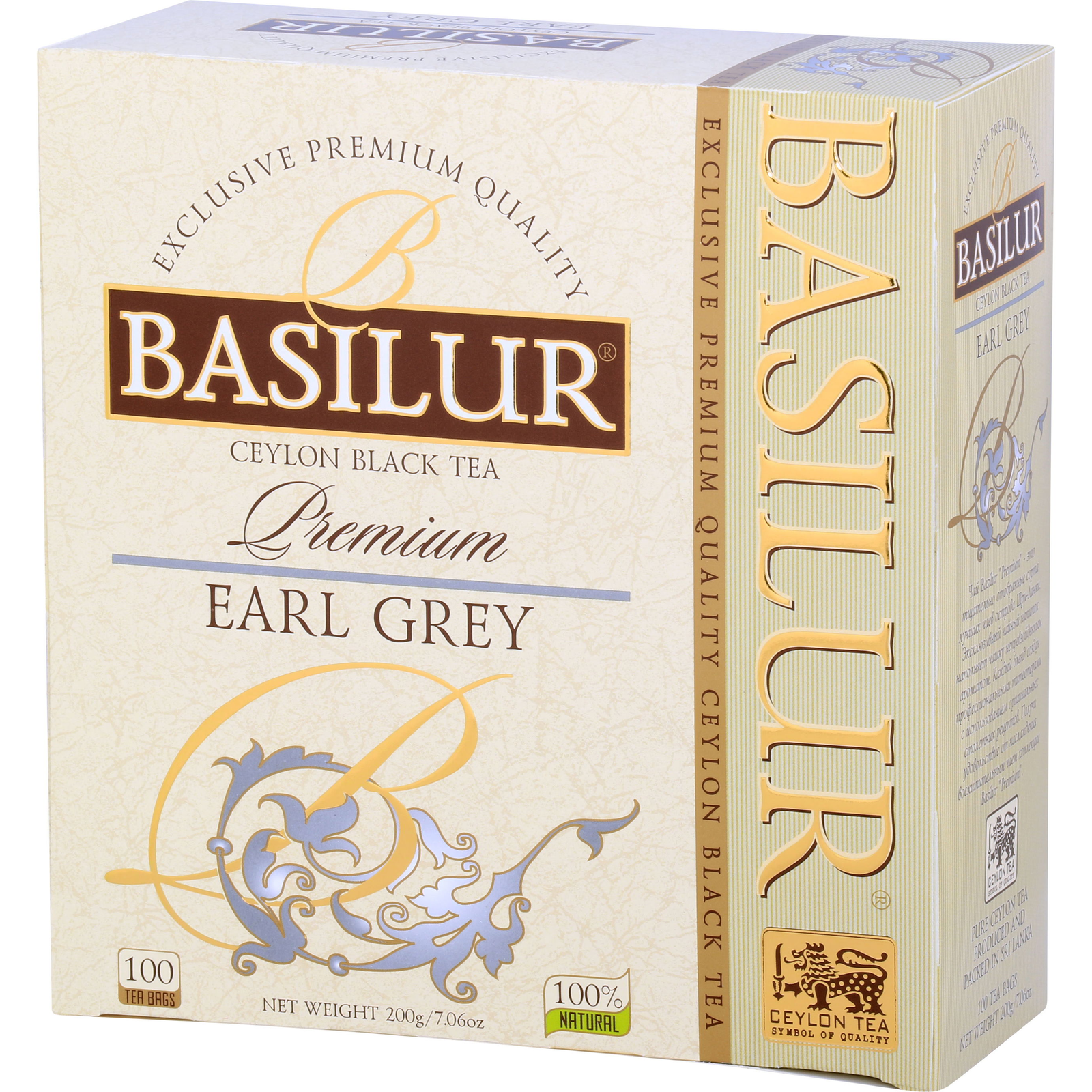BASILUR Premium Earl grey, nem csomagolt, 100×2 g (4792252937161)