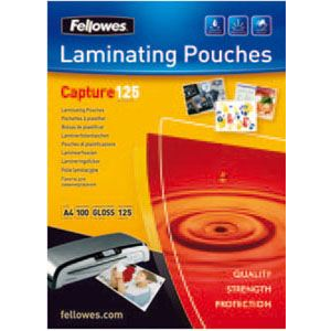 FELLOWES laminálógéphez fényes meleglamináló fólia 125 mikron, A2 (IFW53093) (IFW53093)