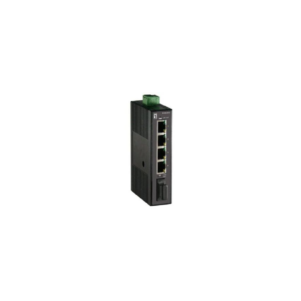 LevelOne IES-0510 netværksswitch Ikke administreret Fast Ethernet (10/100) Sort