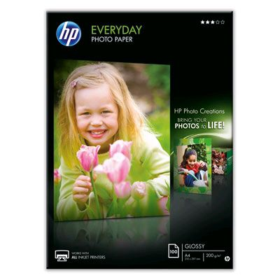 HP Everyday Photo Paper, Glossy, 200 g/m2, A4 (210 x 297 mm), 100 sheets fotopapír Lesk (Q2510A)