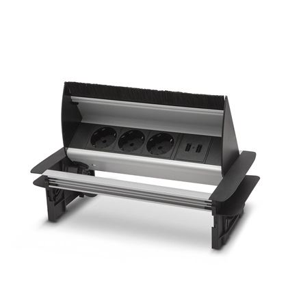 Delight rejtett elosztó 3 aljzat + 2 USB csatlakozó (20442) (D20442)