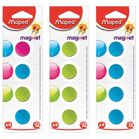 Maped 052200 22mm Kerek Mágnes - Vegyes színek (4 db)