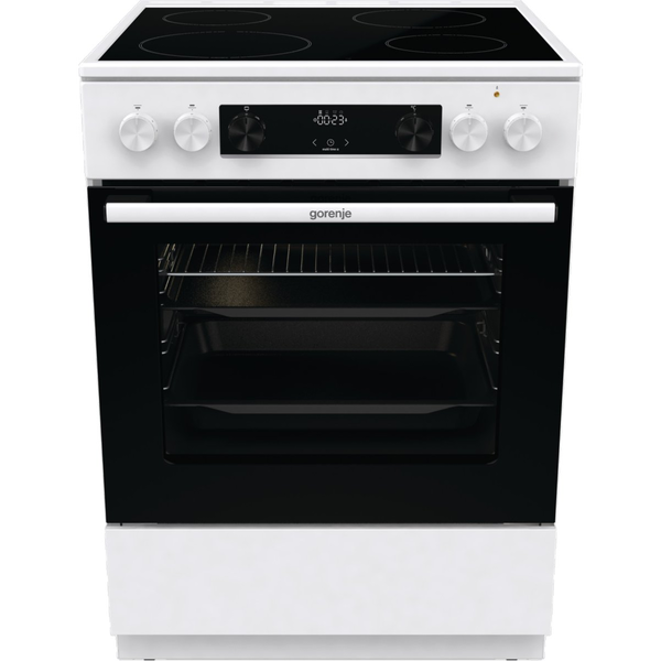 Gorenje GEC6C40WD Fritstående komfur Elektrisk Keramisk Sort, Hvid