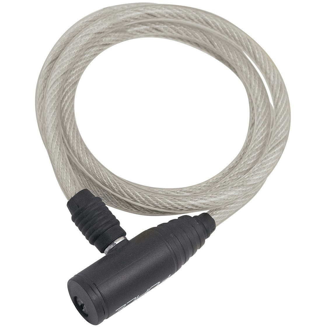 Force Eco Spirálzár + tartó, 120 cm / 8 mm, átlátszó (49117)