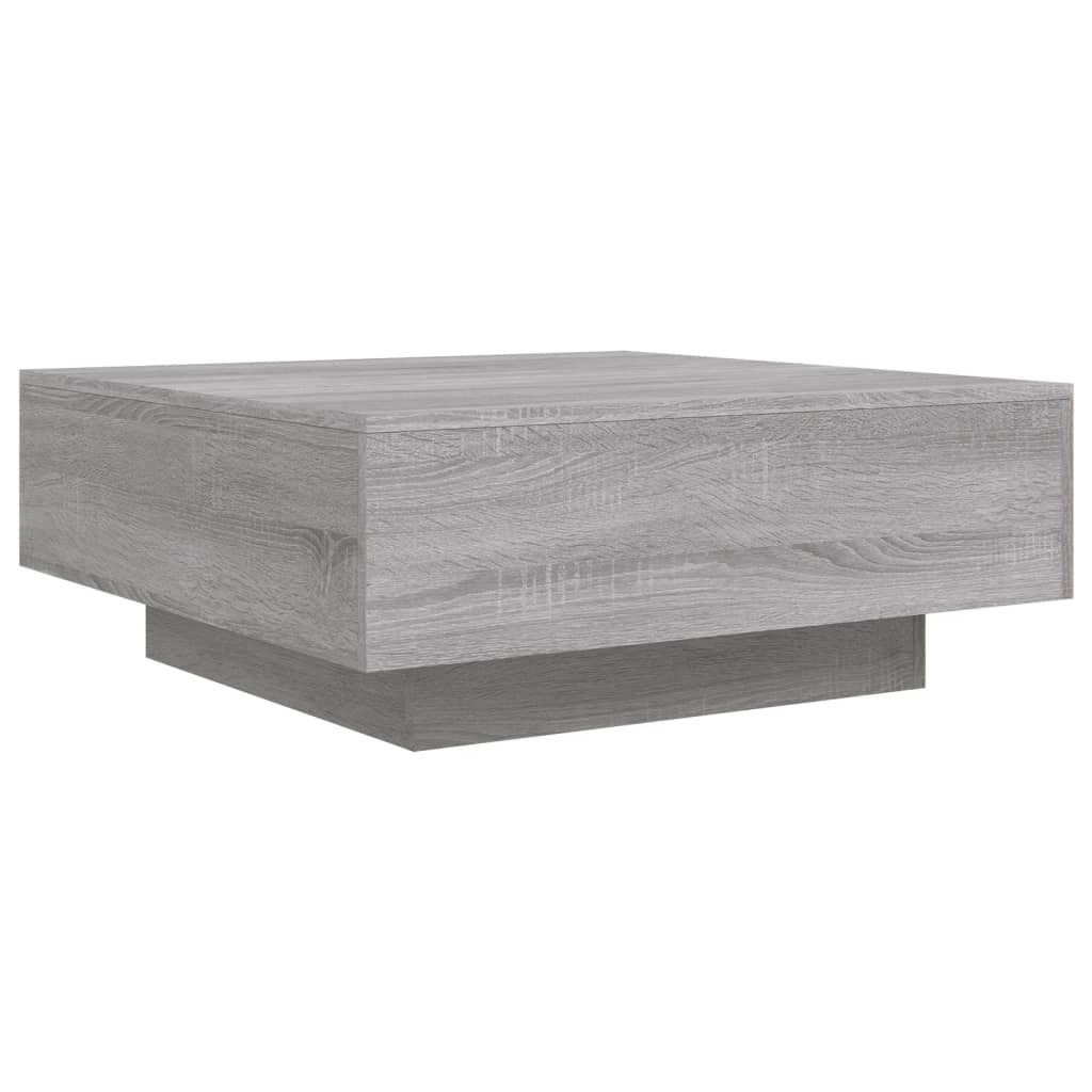 szürke sonoma színű forgácslap dohányzóasztal 80 x 80 x 31 cm (836586)