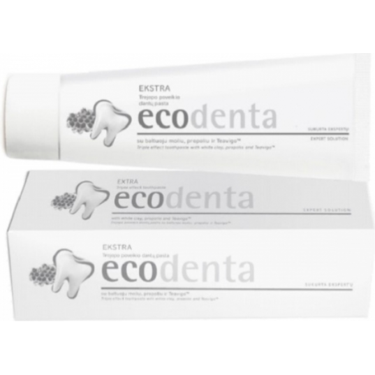 Ecodenta fogkrém, érzékeny fogakra, Extra fehér agyaggal, propolisszal és Teavigo-val, 100 ml