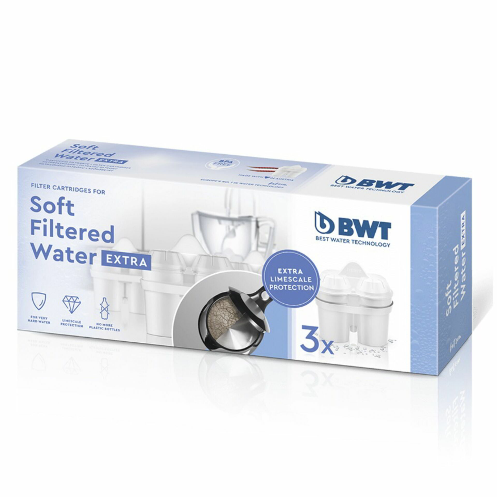 BWT 814873 Soft Filtered Water EXTRA vízszűrő patron készlet 3 db - Fehér (814873)