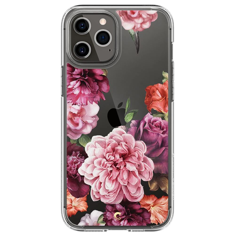 Spigen CYRILL Cecile Apple iPhone 12 Pro Max tok Rose Floral - átlátszó virágos (ACS01643) (ACS01643)