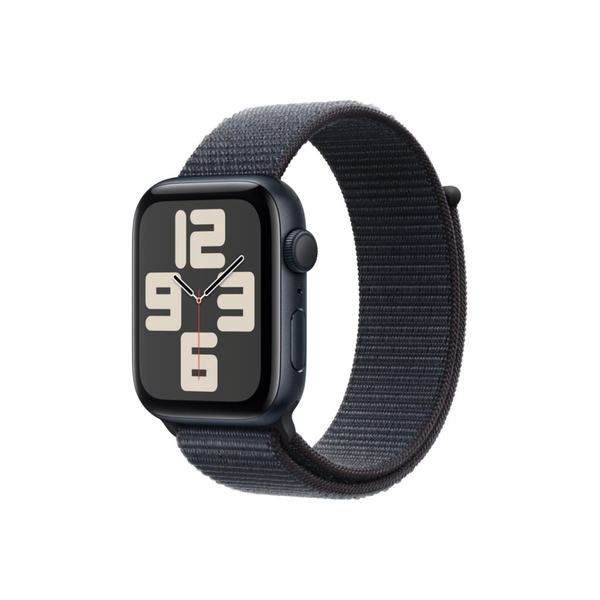 Apple Watch SE (2024) GPS 40mm éjfekete alumínimumtok, tintaszínű sportpánt (MXEA3)