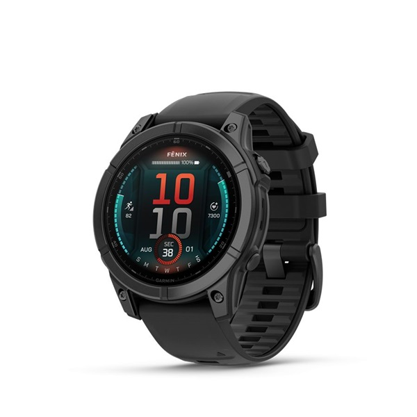 Garmin Fenix E 47mm Okosóra Sötétszürke Acél Fekete Szilikon