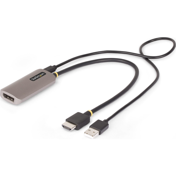 StarTech.com 148B-HDMI-DP-8K video kabel adapter 0,3 m HDMI Type A (Standaard) Zwart, Zilver