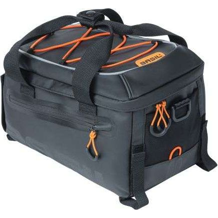 Basil Bolsa Miles Tarpaulin 7l Con Reflectante Cierre Velcro Negro/naranja