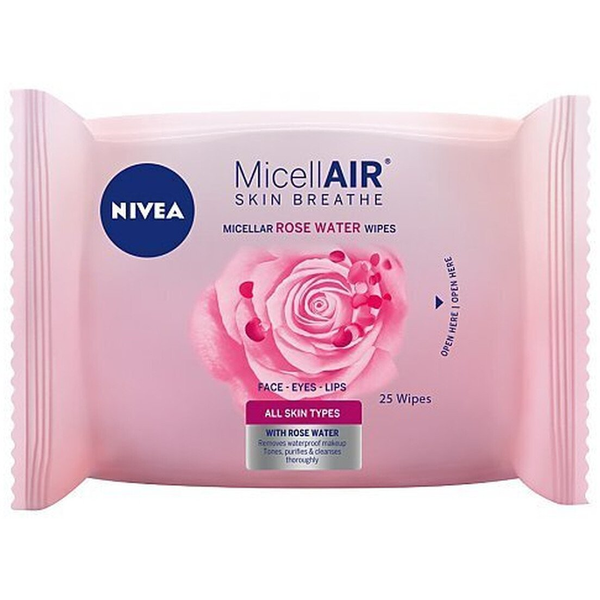 Nivea NIVEA_MicellAir Skin Breathe Rose Water Wipes chusteczki do demakijażu 25szt