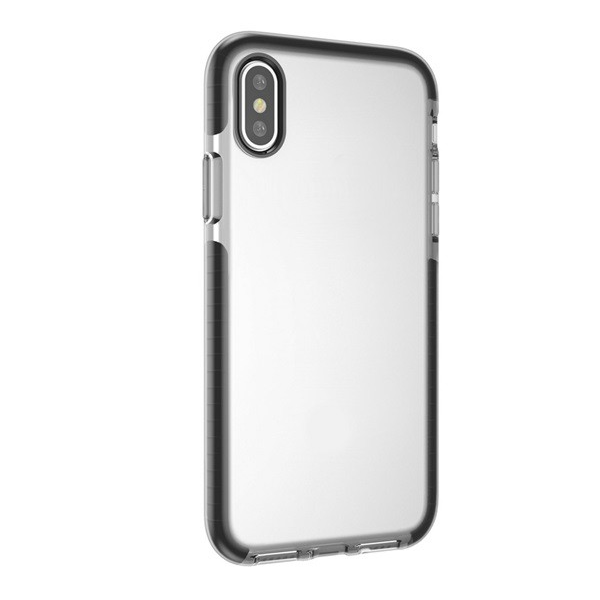 4-OK szilikon telefonvédő (közepesen ütésálló, légpárnás keret) FEKETE [Apple iPhone XS 5.8] (CISIPX)