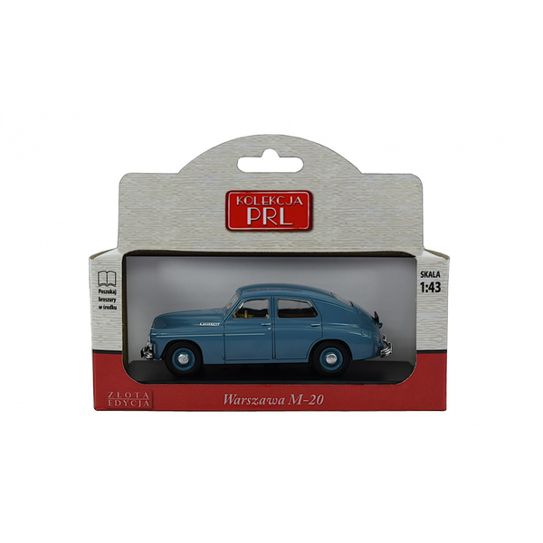 Daffi PRL Kollekció Warszawa M20 gyűjthető kisautó arany kiadás 1:43 - Kék