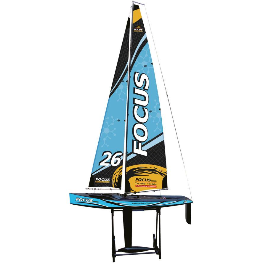 Amewi RC Segelyacht Focus III Racing távirányítós vitorlás hajó - Kék (26099)