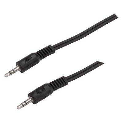 Bachmann Jack Audio Csatlakozókábel [1x Jack dugó, 3,5 mm-es - 1x Jack dugó, 3,5 mm-es] 1.50 m Fekete (918.010)