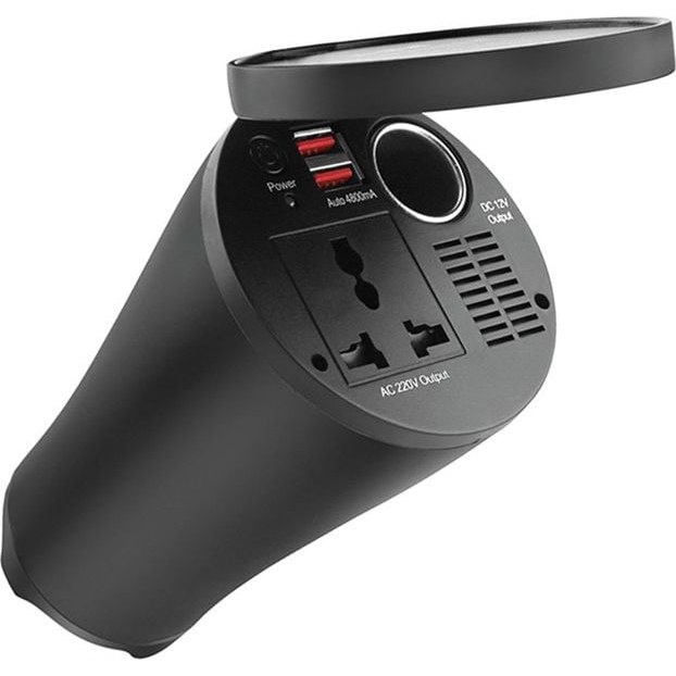 12v/230v 150w/300w csésze alakú feszültség átalakító 2xusb pi02 amio-02469 (AMI-02469)