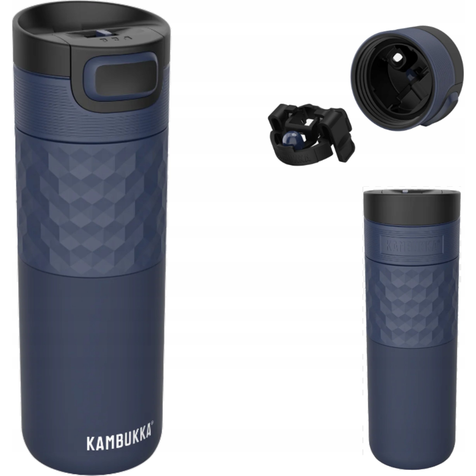 Kambukka Etna Grip Dupla falú utazó Termosz bögre 500ml - Sötétkék (11-01050)