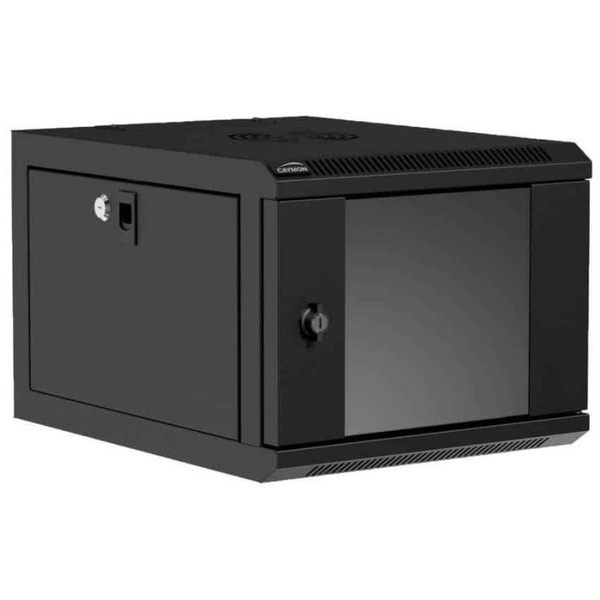 Caymon CAYMON NPR404/B Naścienna szafa rack 9,5”/10,5” 4U, głębokość 420 mm, czarna