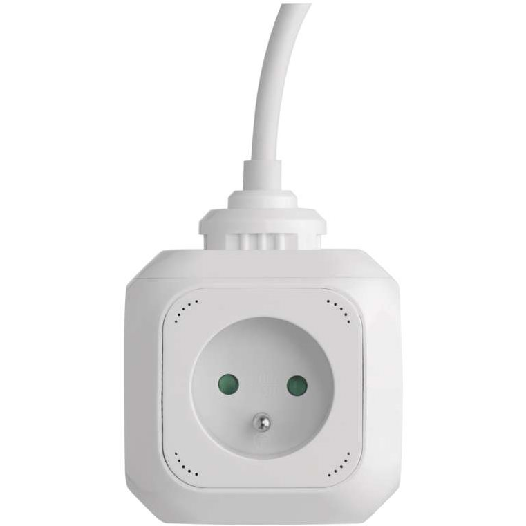 EMOS Elosztó kocka hosszabbító kábellel - 4 aljzat + 2× USB, 1,9 m (1902040190)